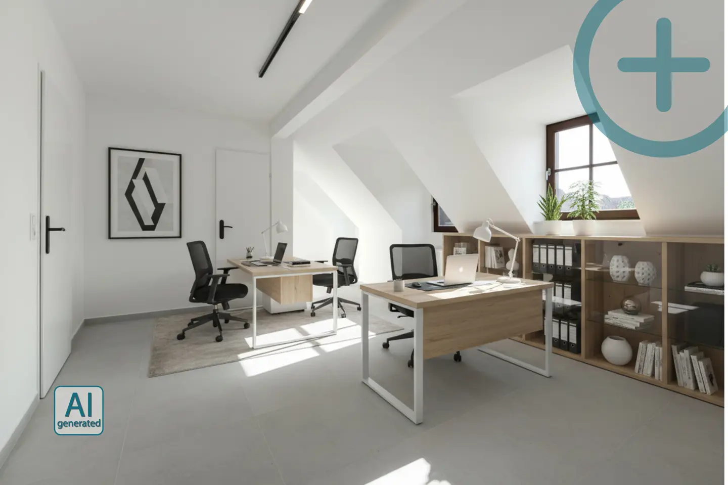 First occupancy after renovation attic apartment with shower