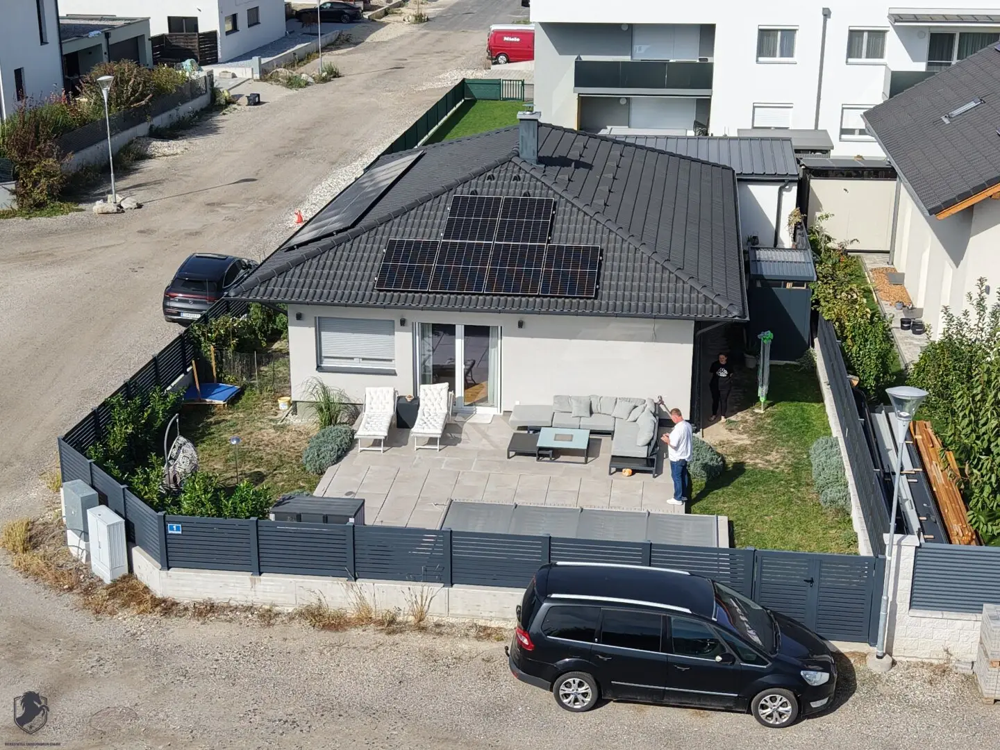 Modern single family house with pool, terrace and outbuilding in Absdorf