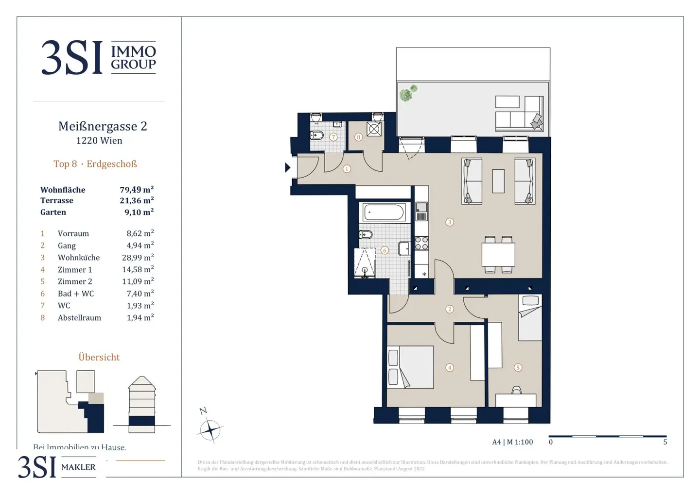 Bright 3-room first occupancy with balcony in revitalized old building near Kagraner Platz