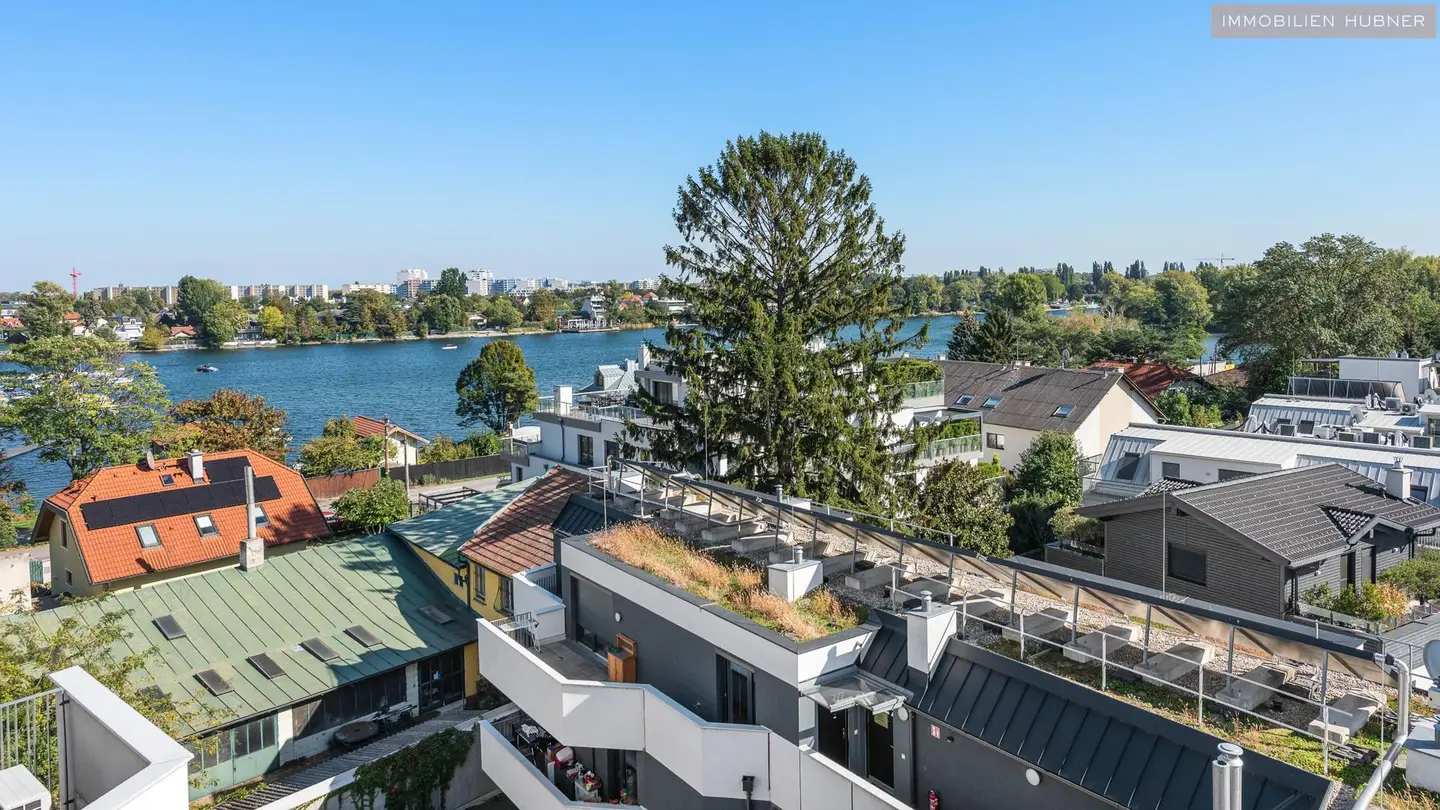 Maisonettewohnung mit großer Dachterrasse und Blick auf Alte Donau