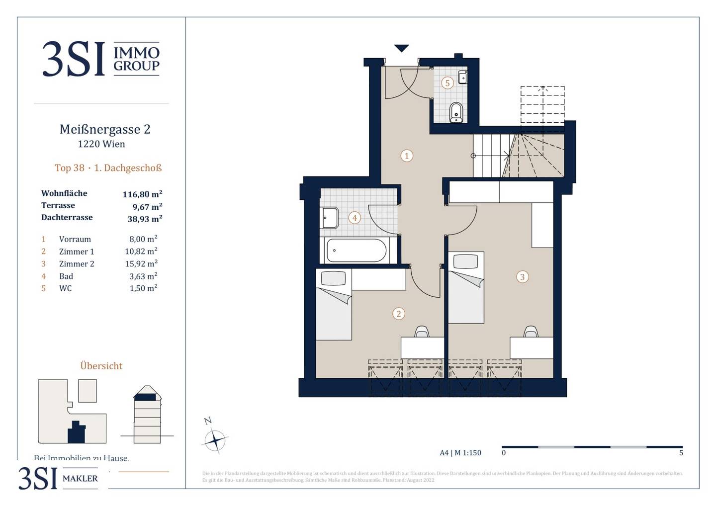 Modern living in a period building: Exclusive attic conversion with roof terrace and skyline view
