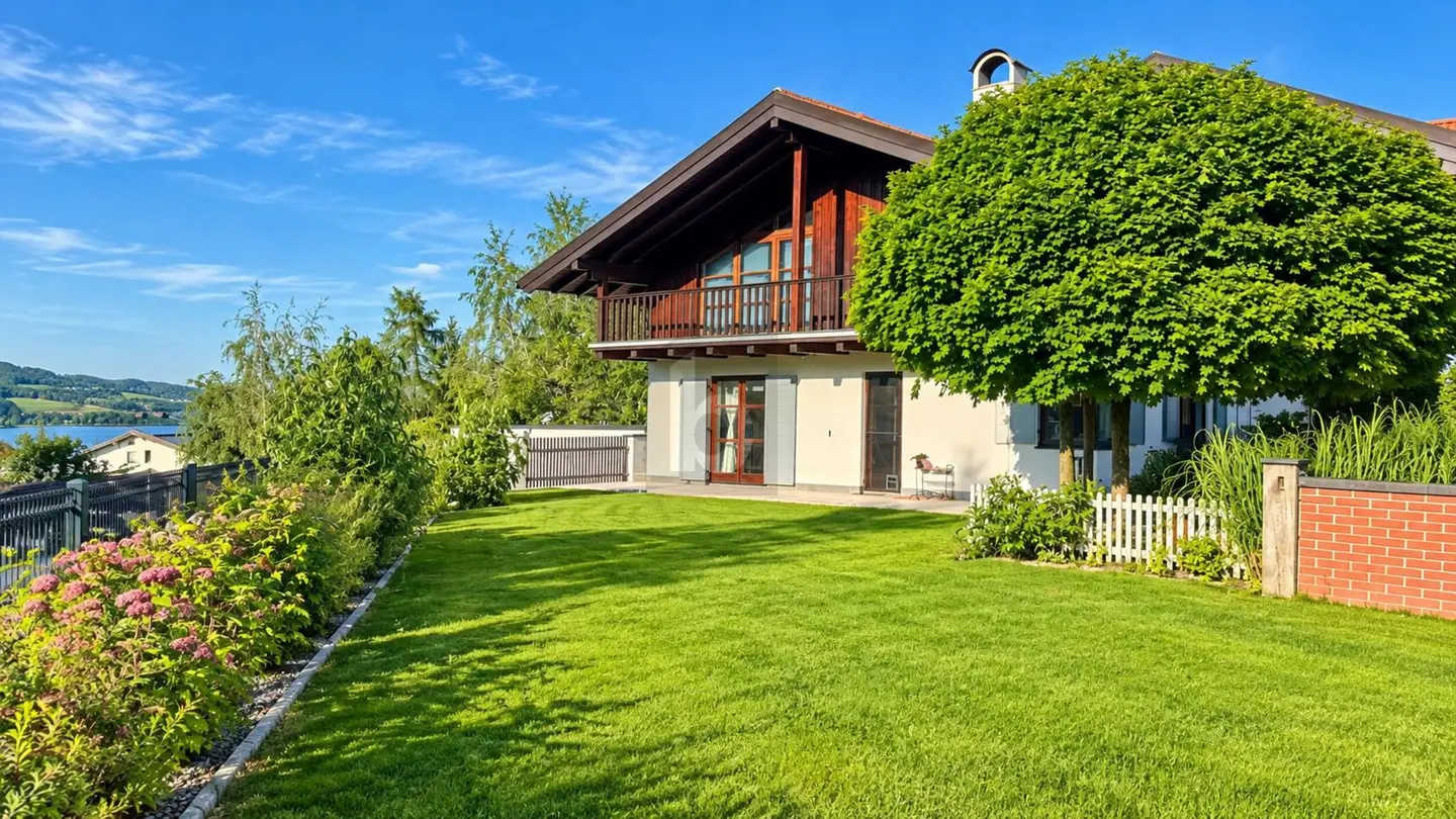 Family apartment with garden and lake proximity