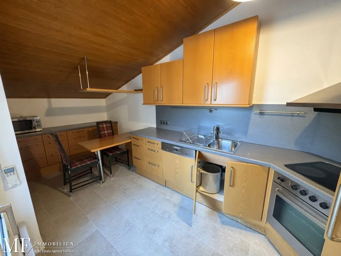 Modern attic apartment with terrace, garage, air conditioning