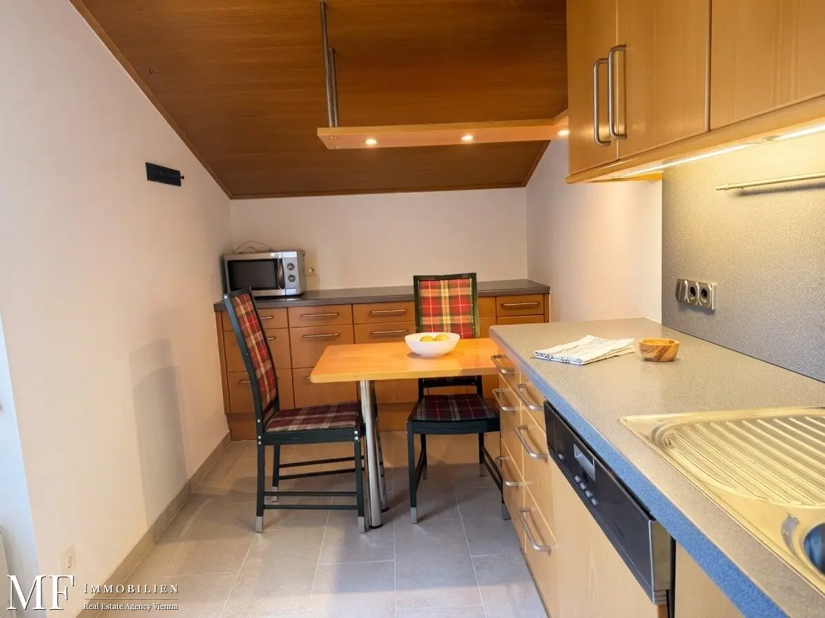 Modern attic apartment with terrace, garage, air conditioning