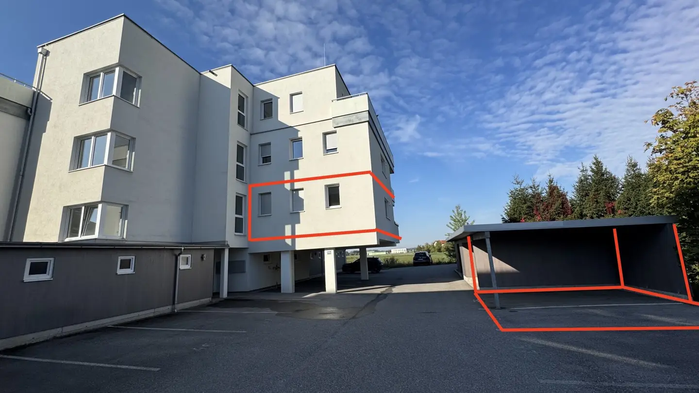Charmante 3-Zimmer Terrassenwohnung 72m² mit 2 Stellplätzen in 4320 Perg!