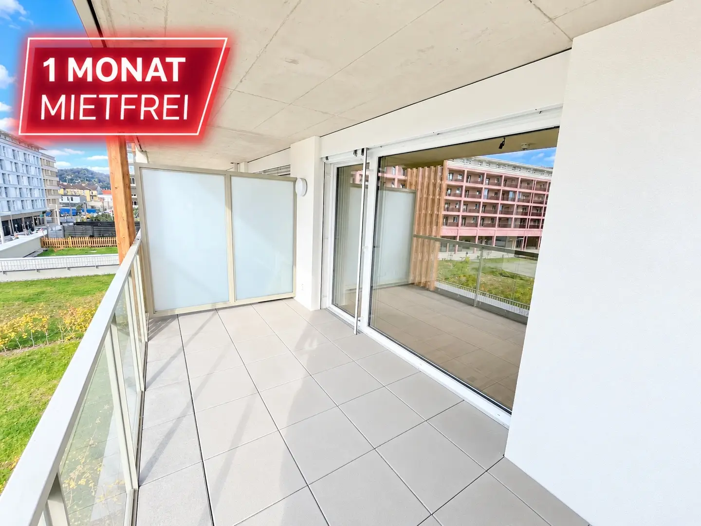 Sustainably equipped Wohnung with large balcony