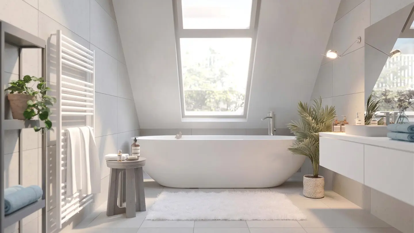 3 Zimmer DG-Wohnung mit FREIFLÄCHE, Fußbodenheizung &amp; klimatisiert // MG11