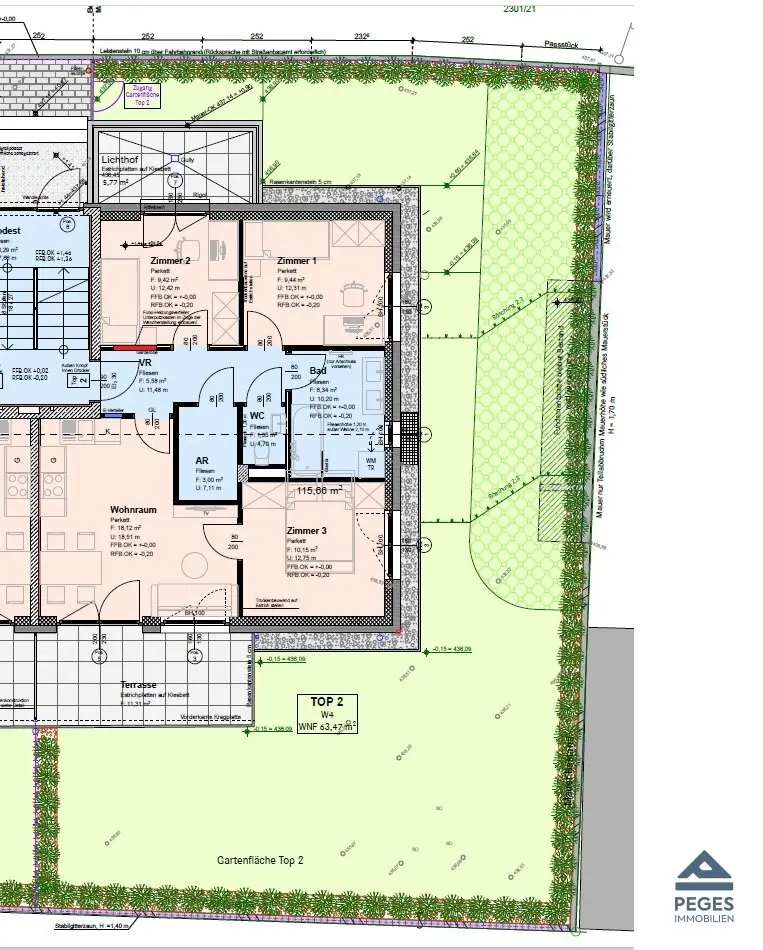 MODERN WOHNEN IM NEUBAU: 3 ½-Zimmer-Wohnung mit Terrasse &amp; Garten