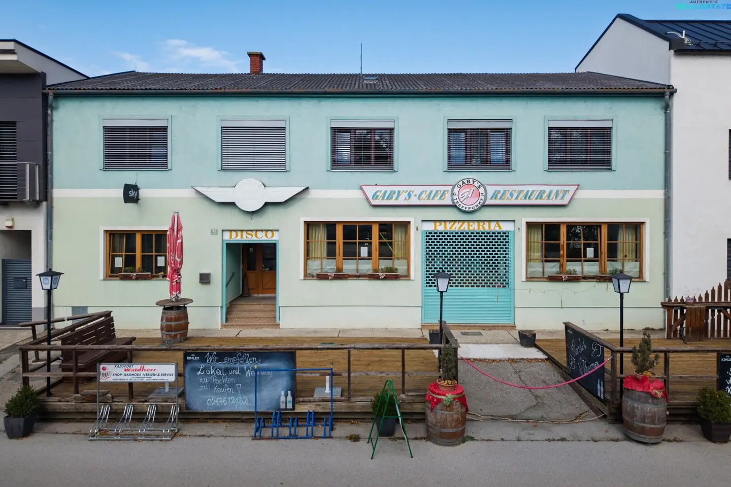 Gastronomiebetrieb (barrierefreies Restaurant + Diskothek) mit Wohnungseinheit