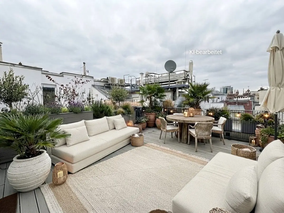 1010! Modernes Wohnen über den Dächern der Innenstadt! Klimatisierte 5-Zimmer DG-Maisonette mit grosszügiger Terrasse, 3 Bädern und 3 Wcs!