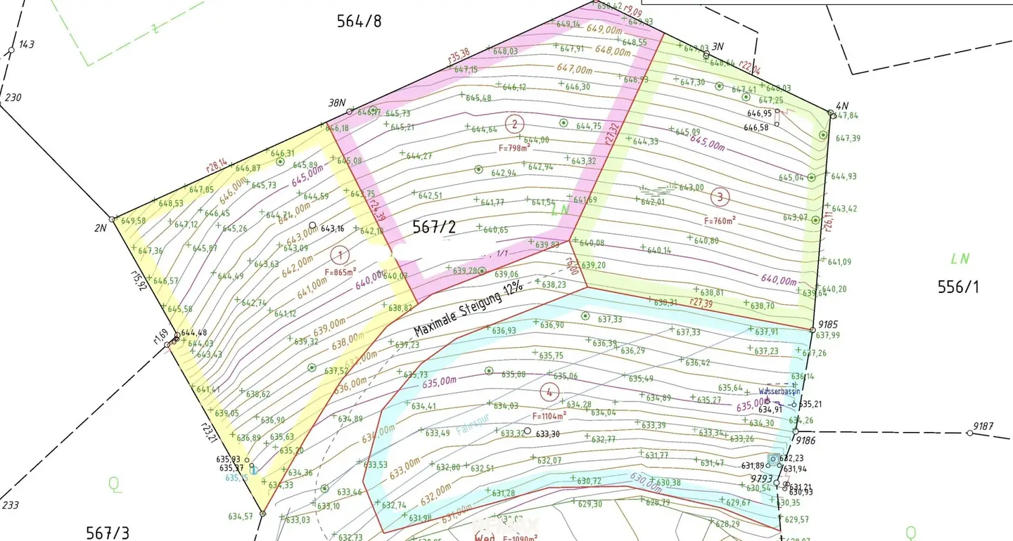 Living in the green, close to the city – Building plot with approx. 865 m² in Waiern
