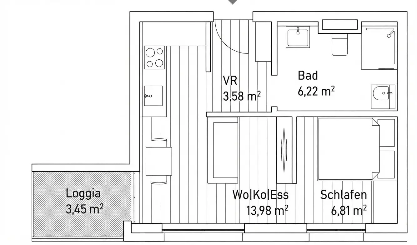 GRAZ - Gries: 31m² Top Erstbezug im 3.OG + Balkon - EIGENTUM statt Mieten !! oder als Ihre persönliche Anlegerwohnung