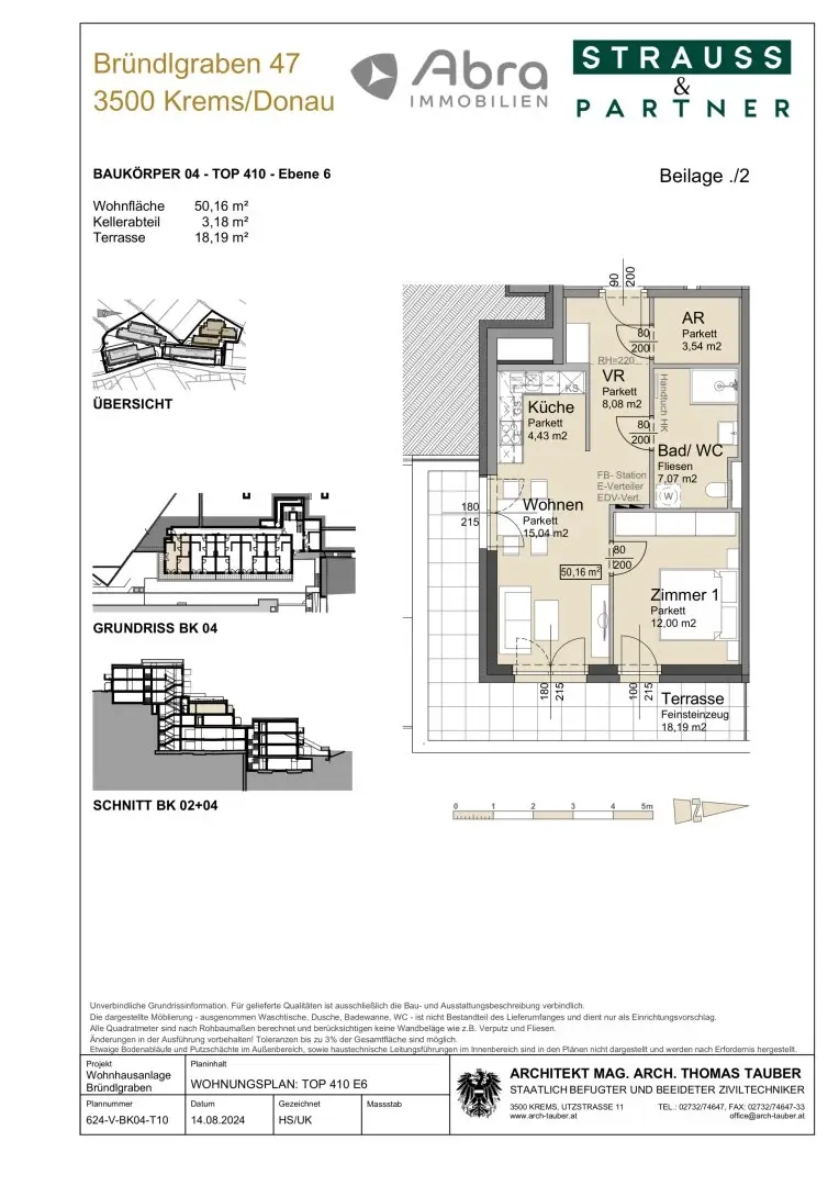Neubau Helle Zwei Zimmer Terrassenwohnung mit Süd-Ost Fernblick