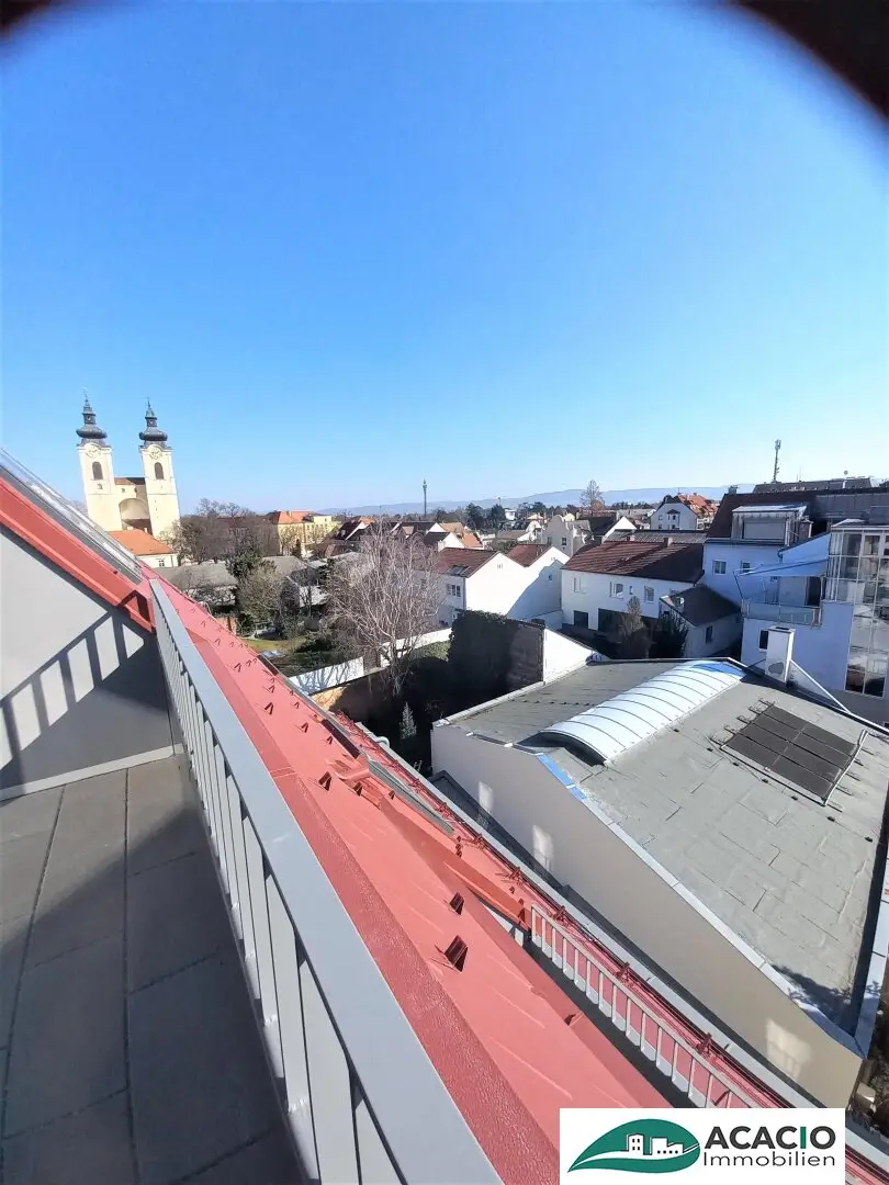 Über den Dächern von Tulln - moderne 2-Zimmer Dachterrassen-Wohnung mit Kühlung