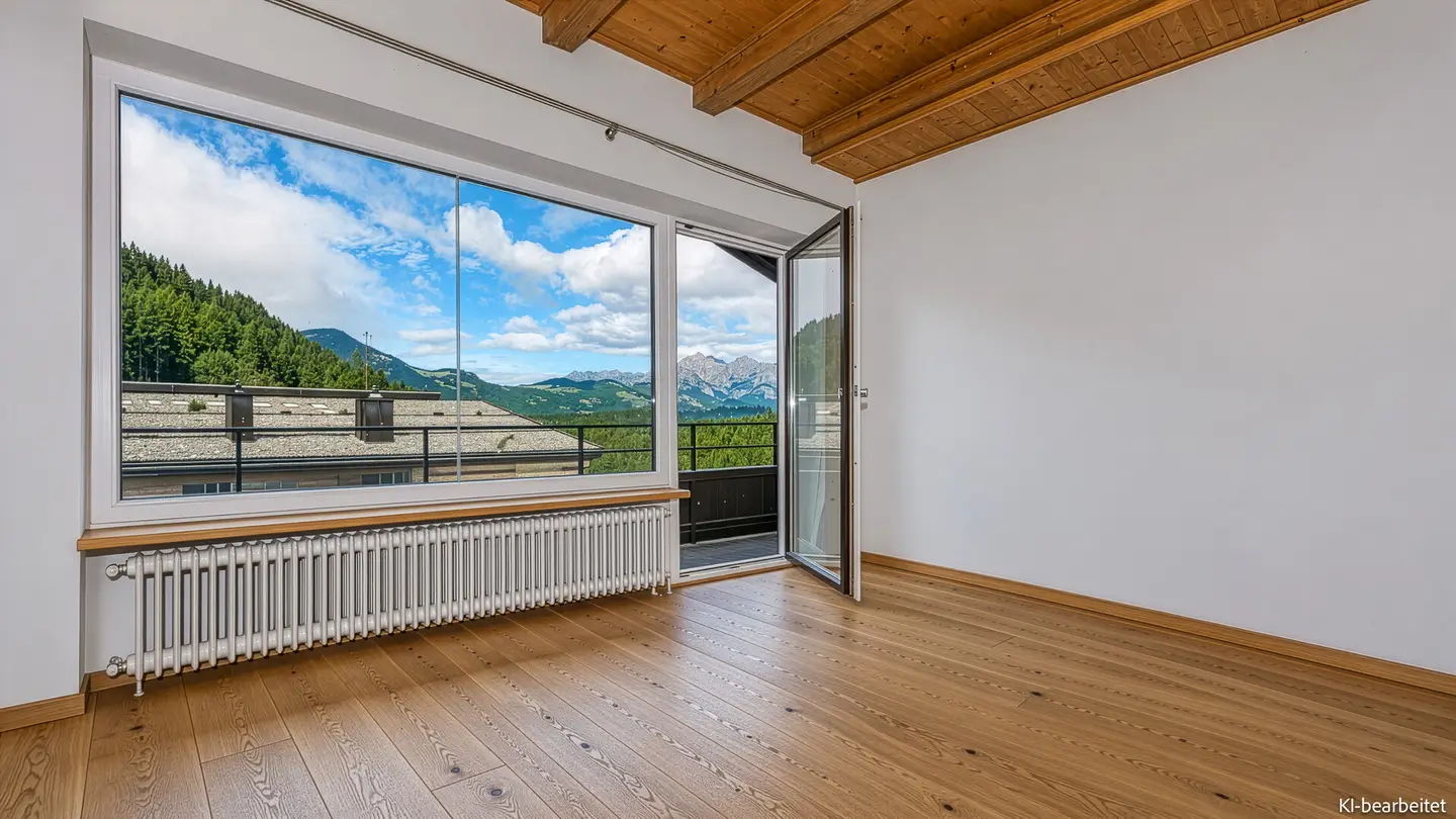Ski in Ski out Dachgeschosswohnung mit Kaiserblick