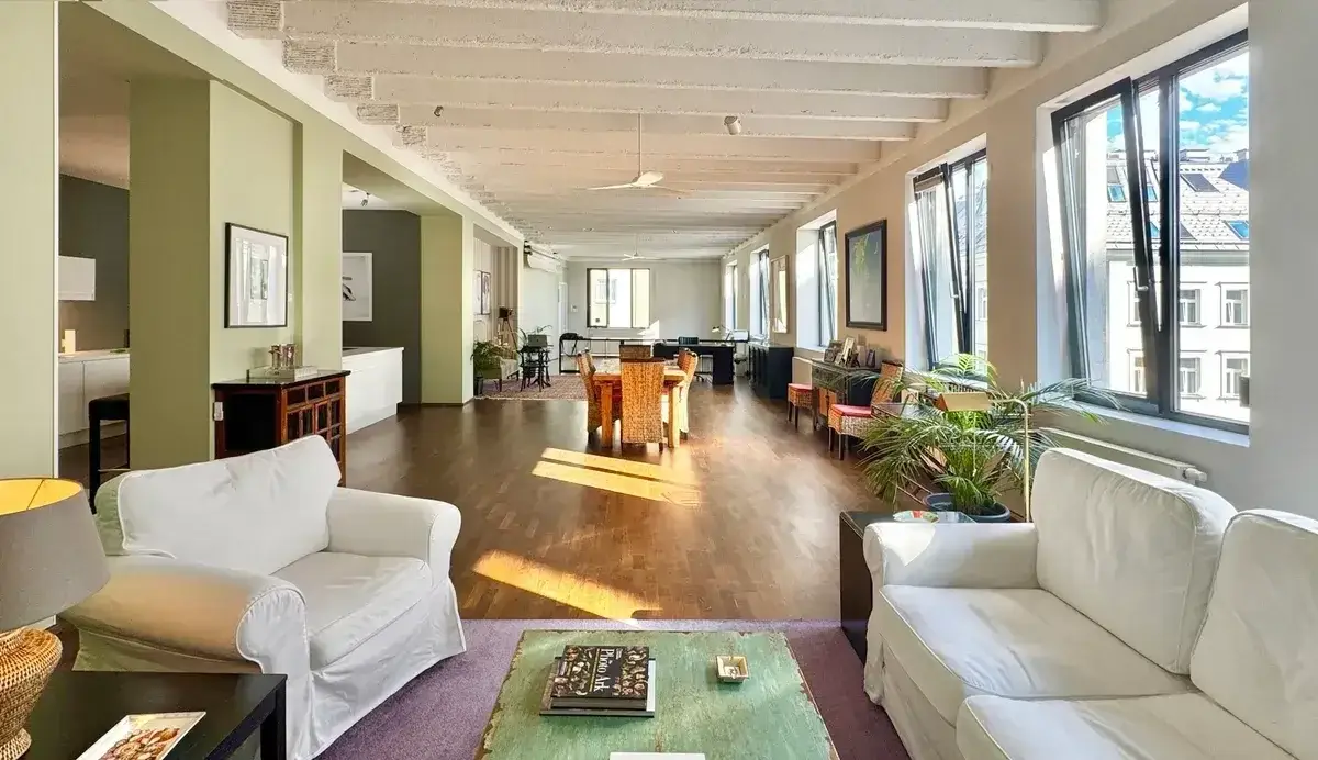 Sunny 185m² Loft in Industrial Building (with Garage Option)
