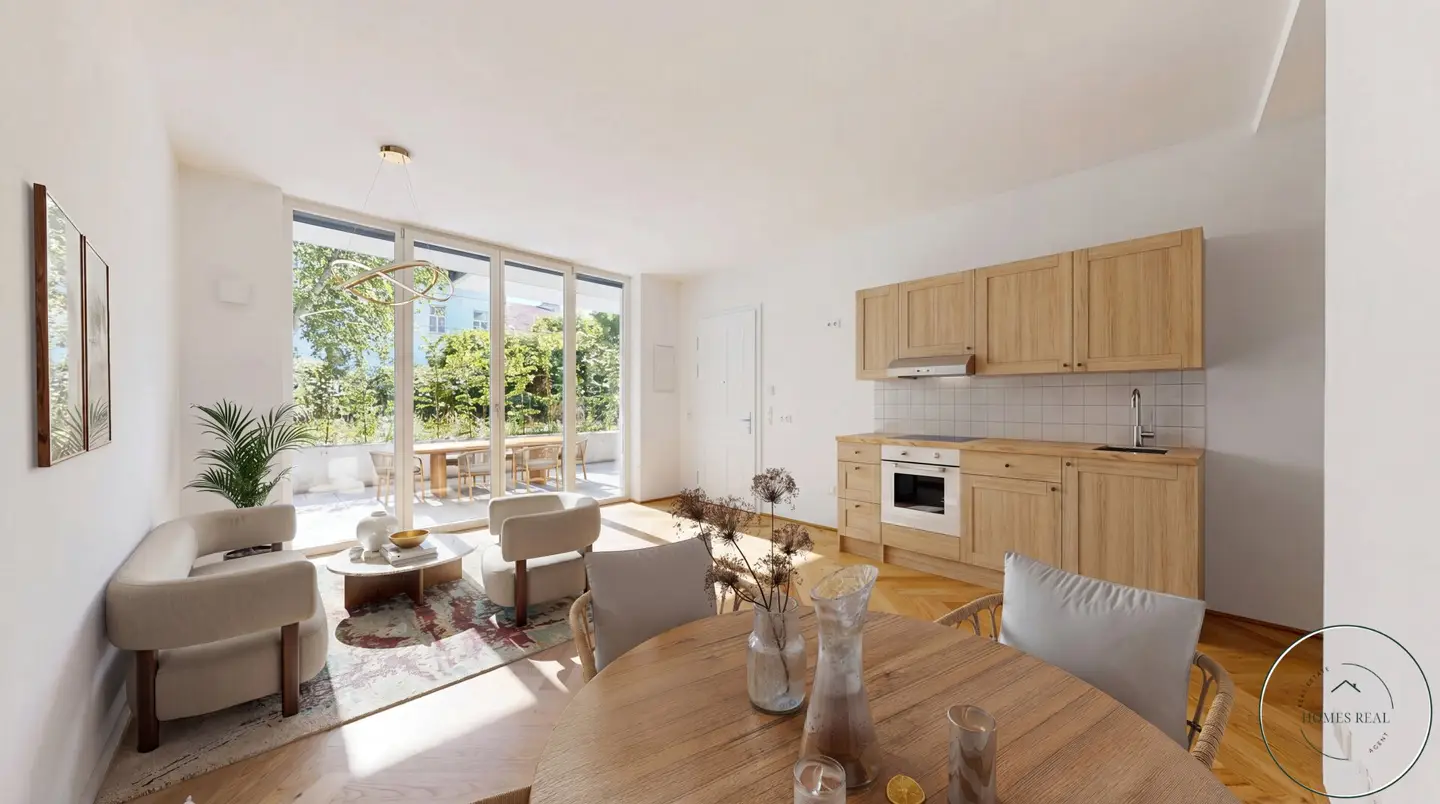 Smartes Wohnen auf Zeit - Erstklassiges City-Pied-à-terre mit Innenhof-Terrasse
