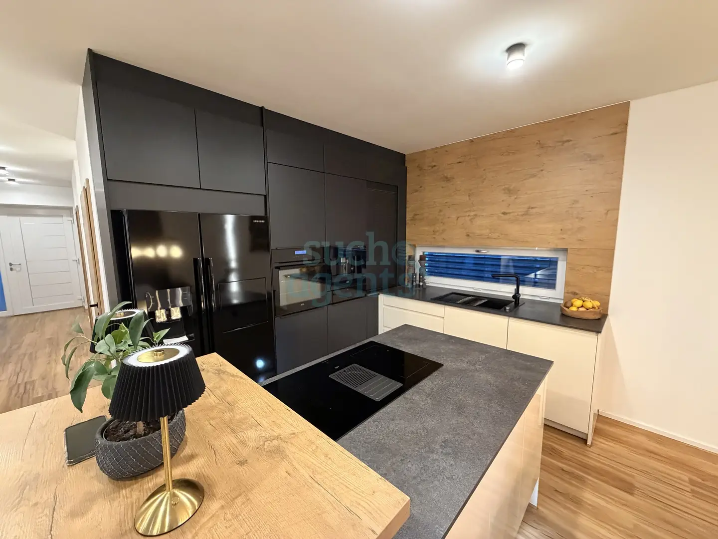 Smart home family apartment with pool and photovoltaic