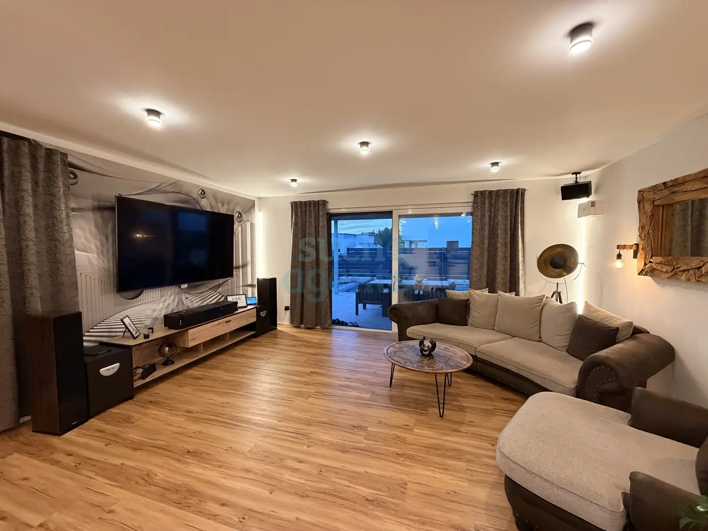 Smart home family apartment with pool and photovoltaic