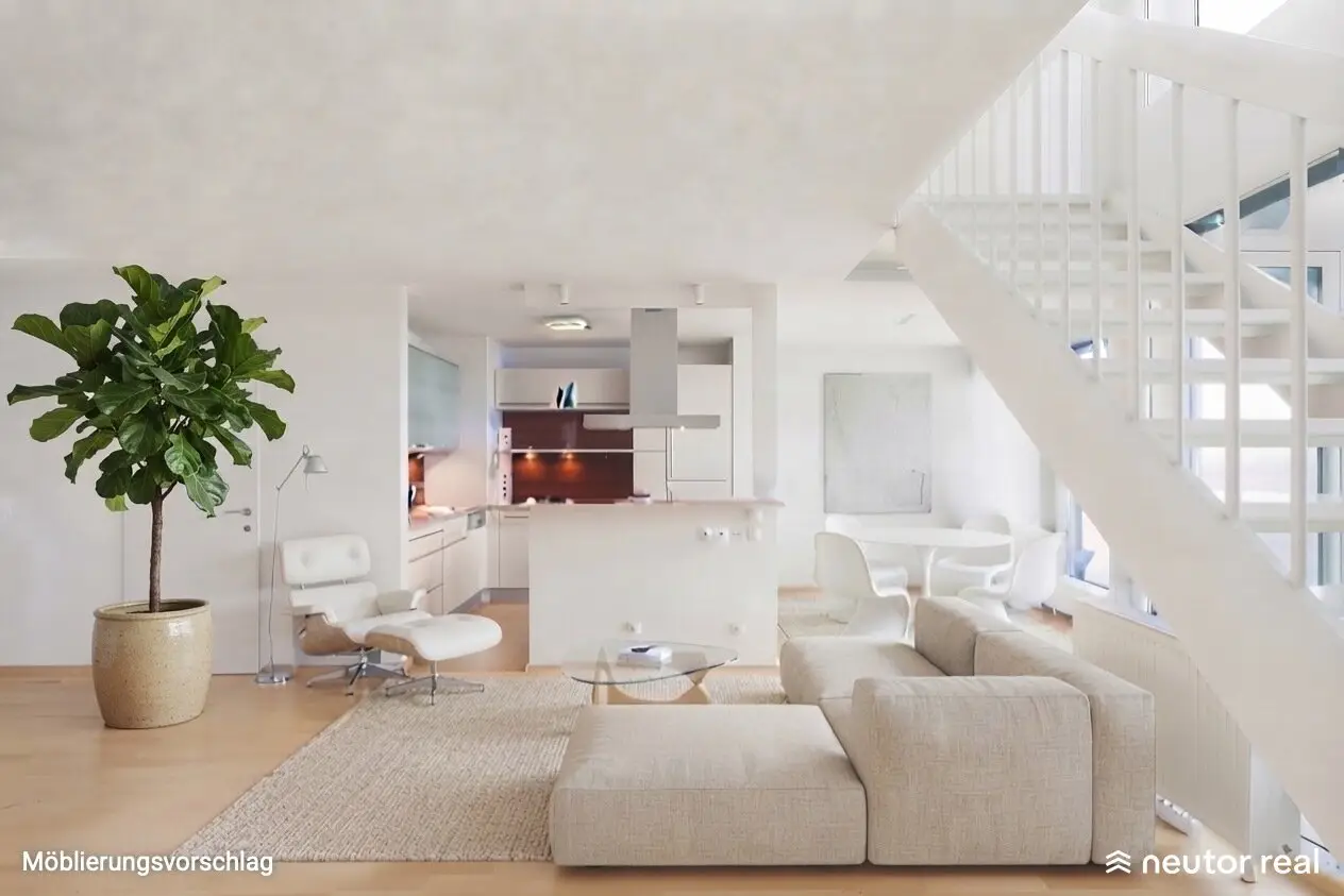 Exclusive maisonette with panoramic view, rooftop pool and concierge at Wienerberg