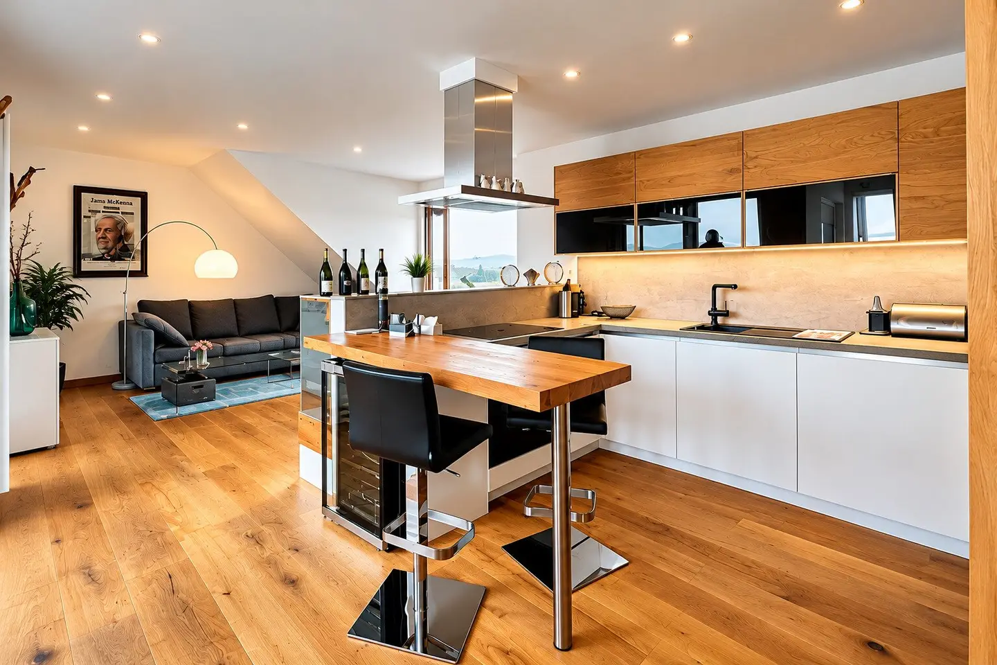 EXCLUSIVE PENTHOUSE APARTMENT, 2 rooms, approx. 82 m² GF | Roof terrace | High-quality fittings | Underfloor heating | Air conditioning | Garage