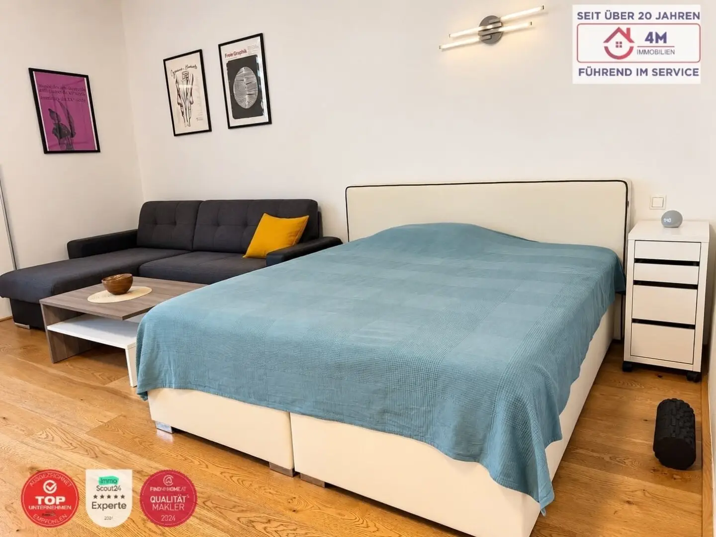 Modern and top renovated: Fully furnished studio apartment in Vorgartenstraße