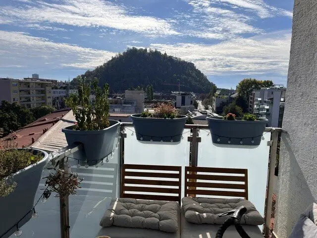 Bright 2-room apartment with view of the Schlossberg