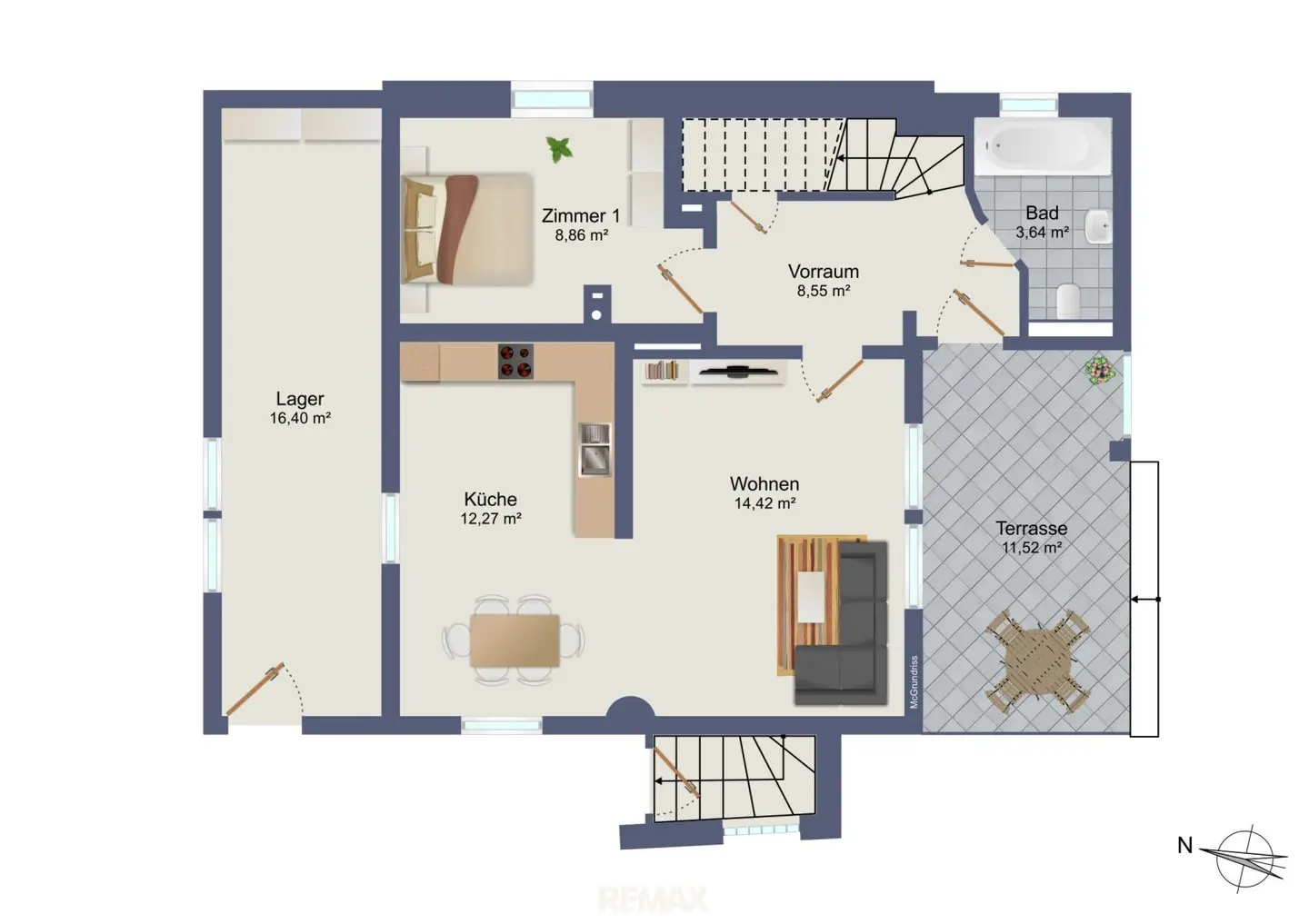 Grundriss EG Haus 1