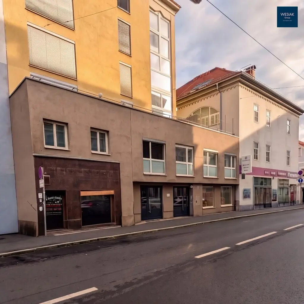 Top-Standort Grazbachgasse: Sichtbare Geschäftsfläche im Erdgeschoß, ruhige Büros im Obergeschoß!