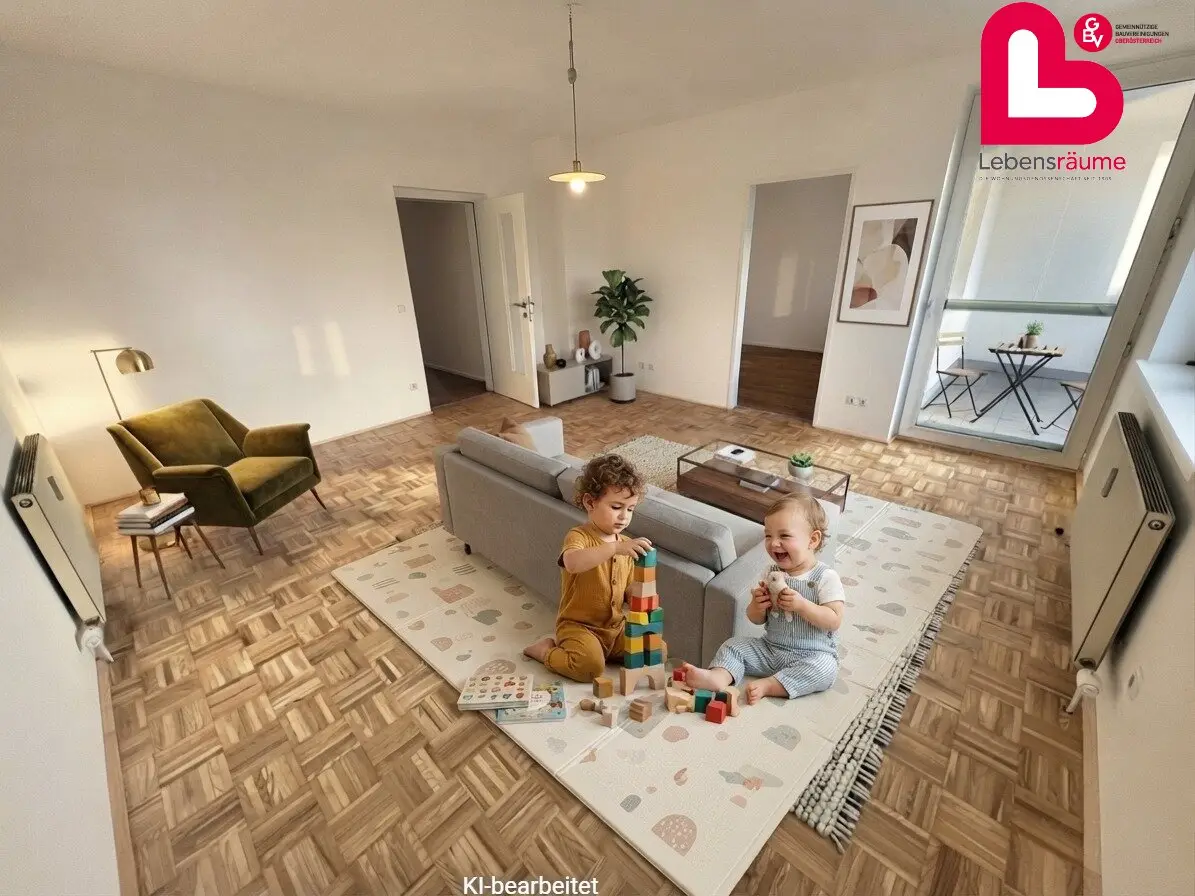 Helle Wohnung mit 2 Kinderzimmer