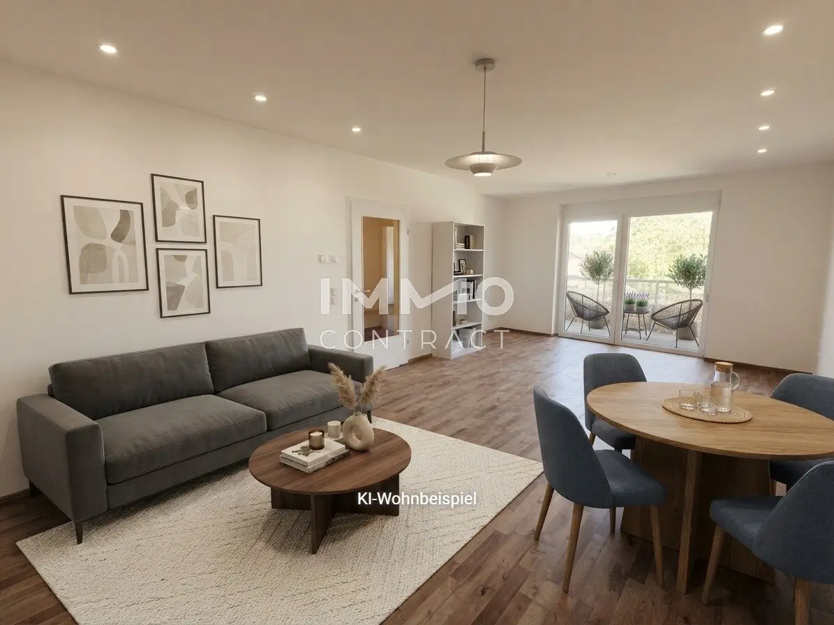 Erstbezug -Helle 2-Zimmer-Wohnung mit Balkon und Loggia in Großstelzendorf
