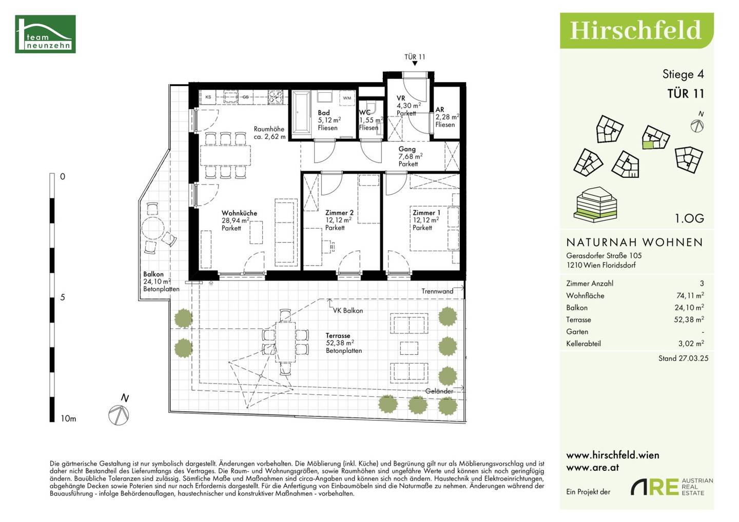 Something very special for investors (net price) - Commission free terrace dream with excellent room layout