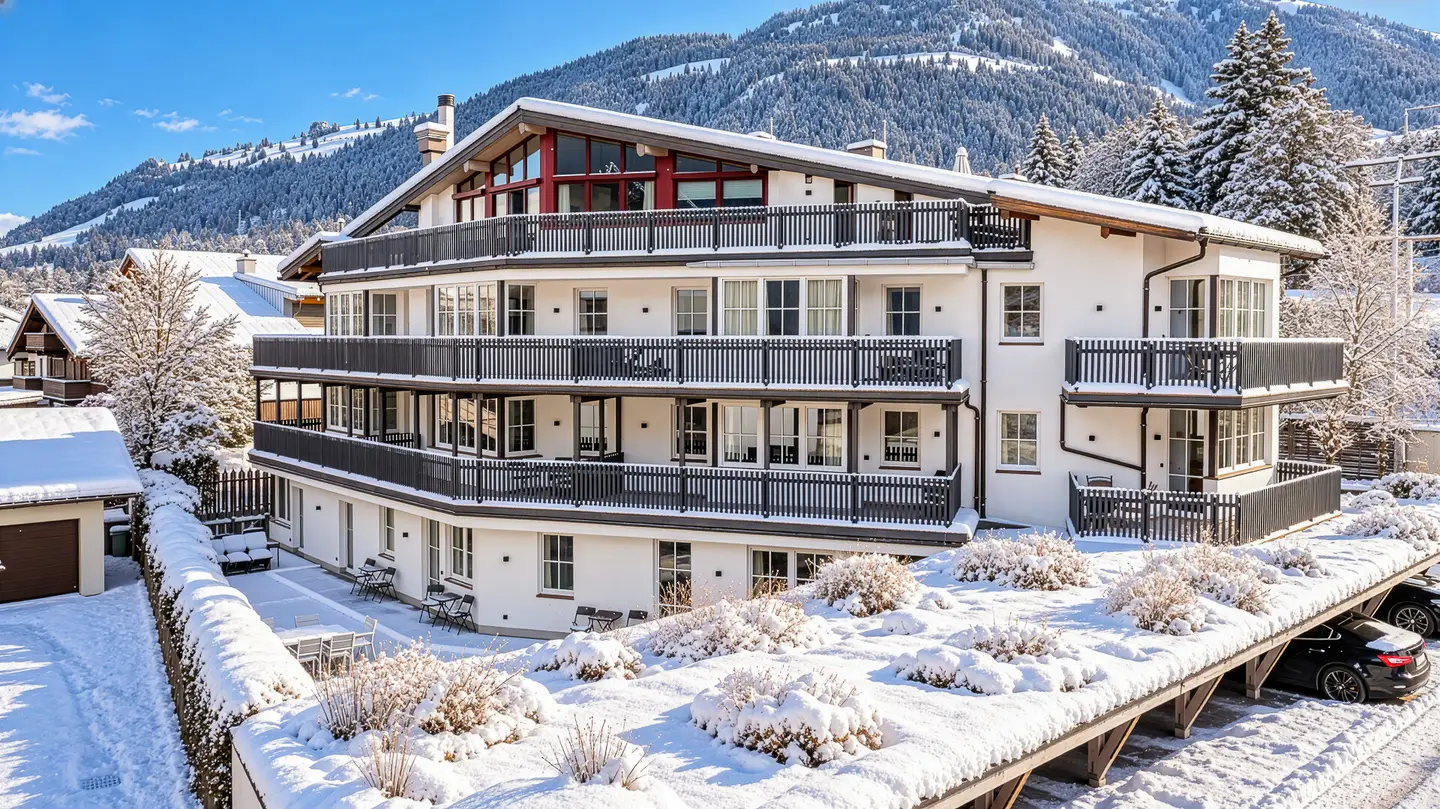 Sonnige Wohnung mit Terrasse und Blick auf Hahnenkamm