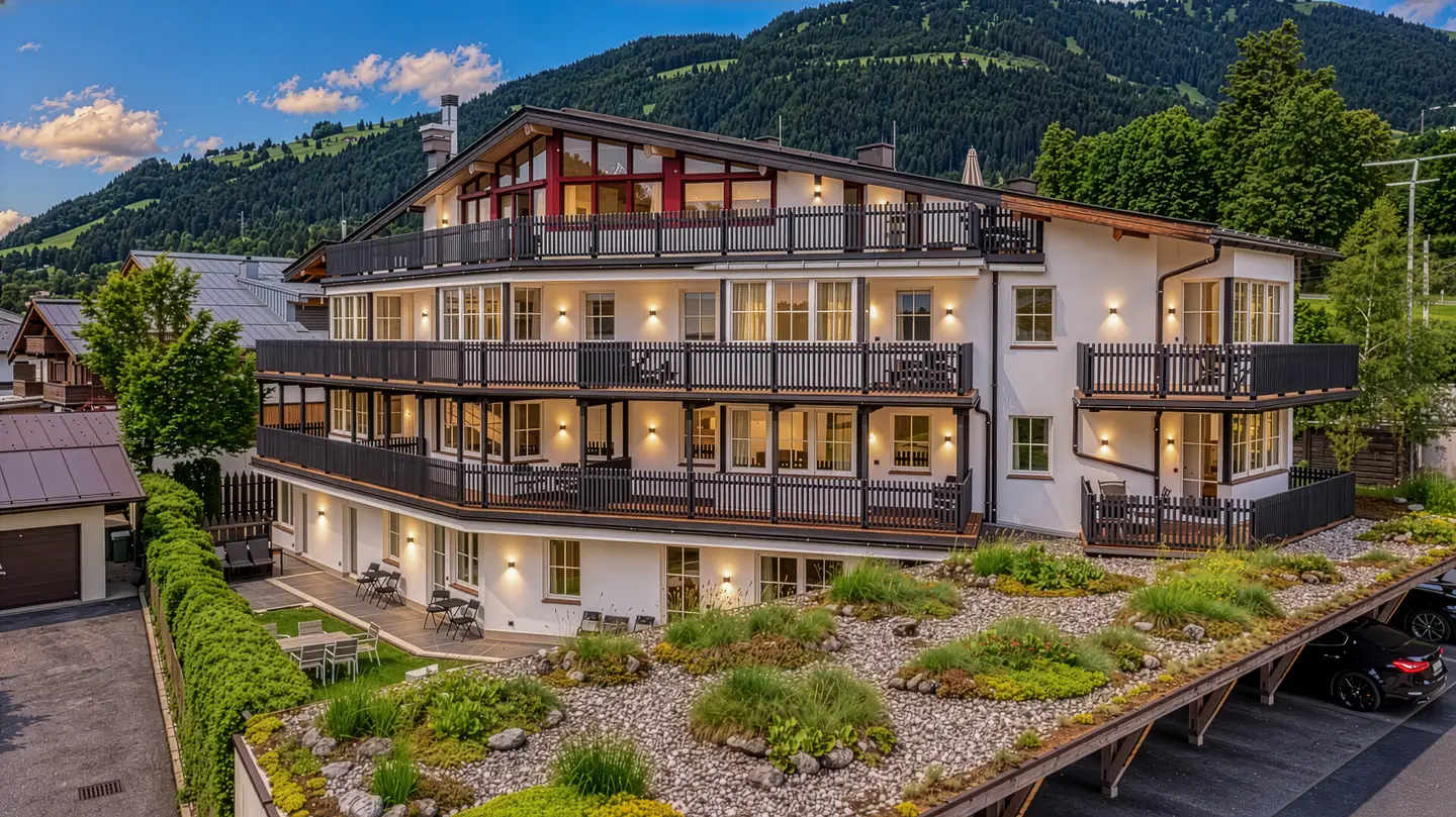 Wohnung mit sonniger Terrasse und Hahnenkammblick