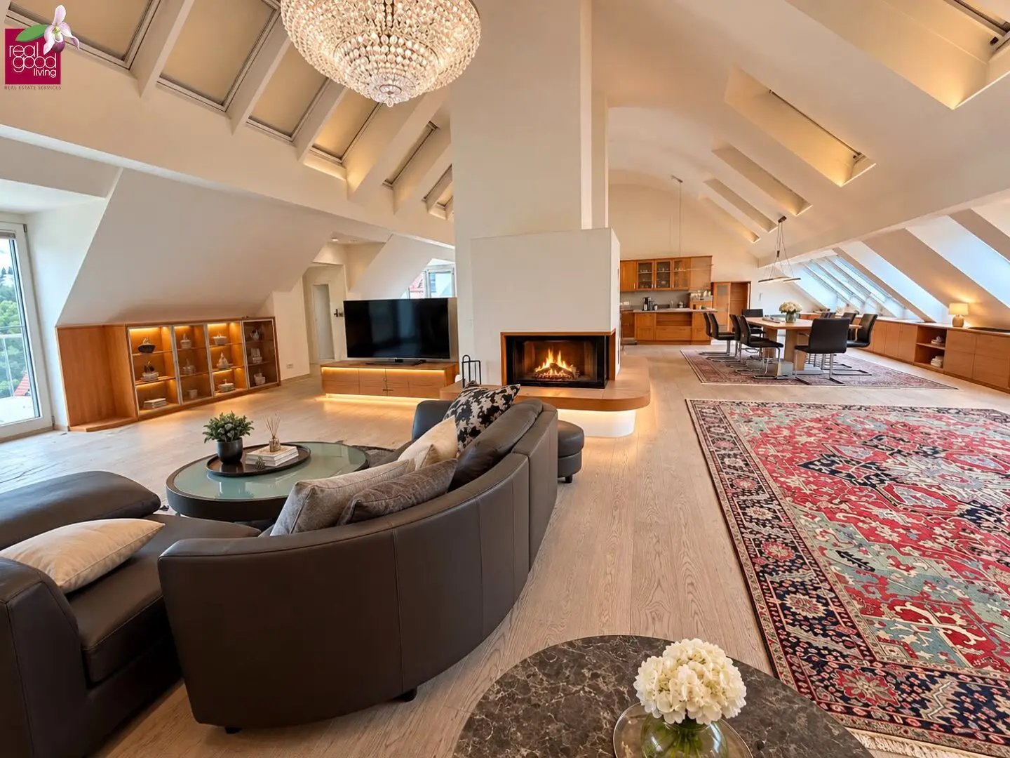 Exclusive luxury maisonette for rent – 370 m² high-quality furnished living culture at the highest level in Hietzing with 2 garage parking spaces