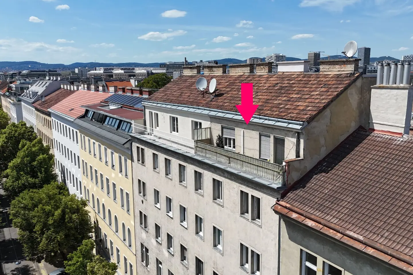 Langfristig vermietete Dachterrassenwohnung beim Prater – solide Anlage für private Vermieter