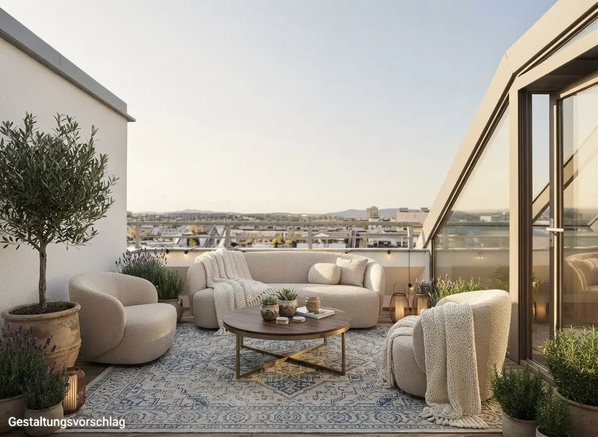 3-Zimmer-DG-Wohnung mit Gloriettblick | ca. 109 m² WNFL | Fußbodenheizung | Einbauküche | Stadt- und Fernblick