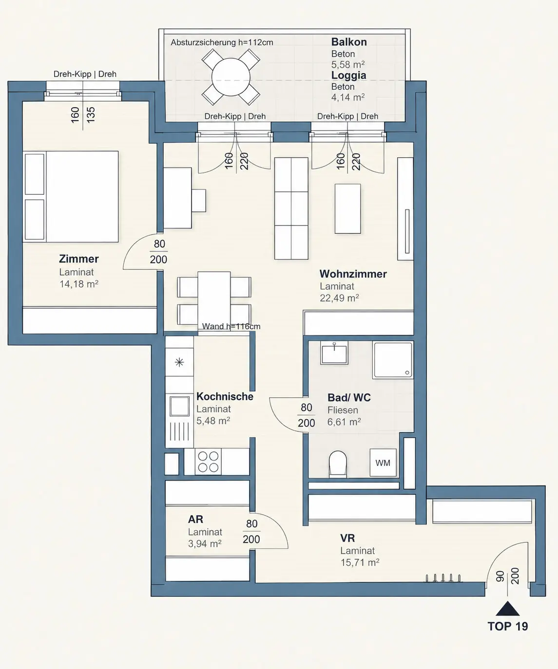 Helle Wohnung mit Balkon nahe Citypark und FH
