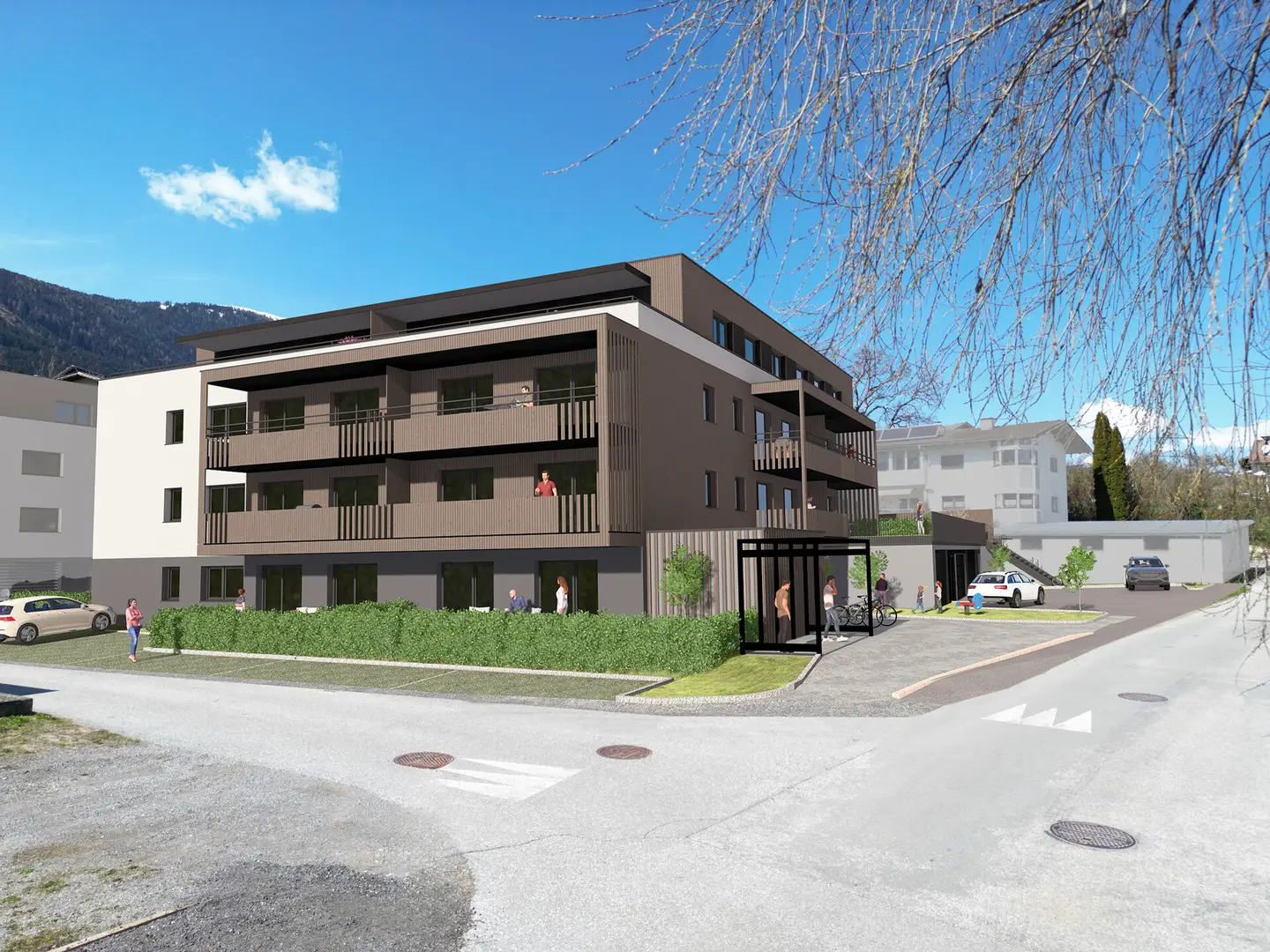 Neubauwohnung mit sonniger Terrasse und Weitblick