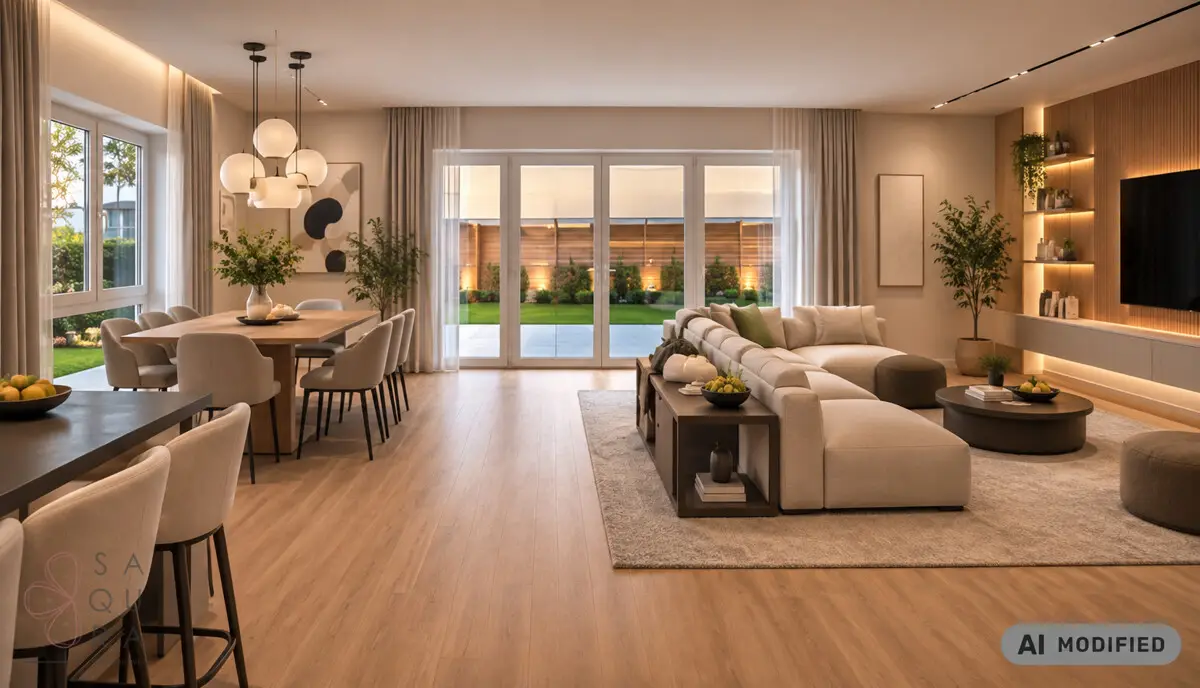 Lichtdurchflutete Familienwohnung mit großem Garten am See