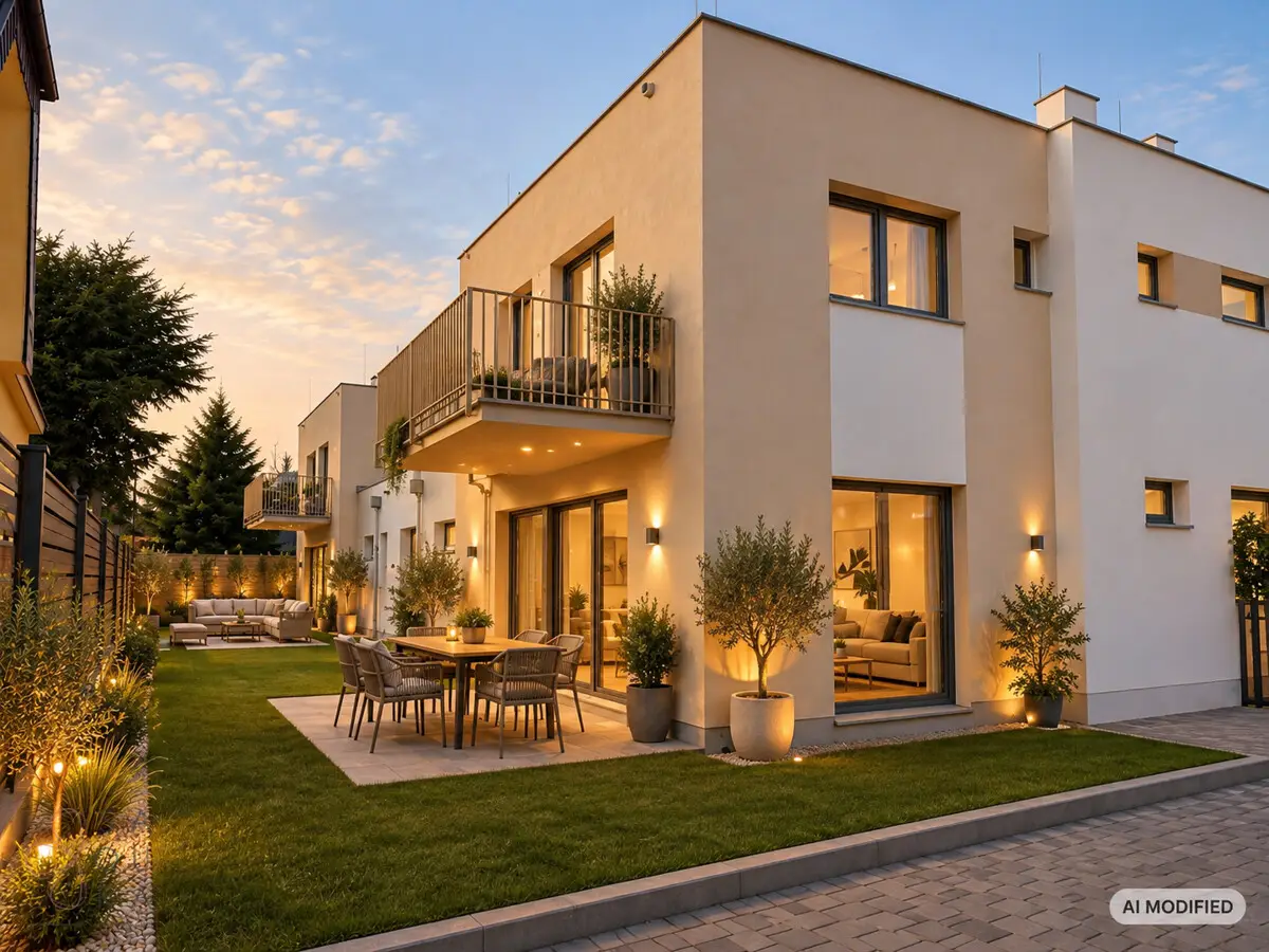 Moderne Familienwohnung mit Eigengarten nahe Neufelder See