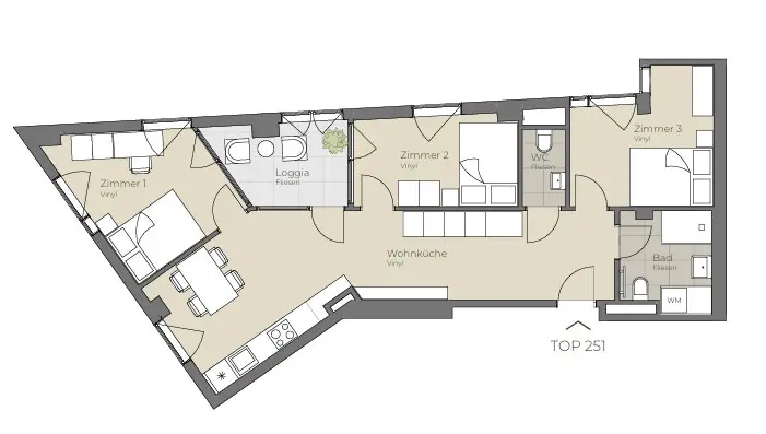 Neubauwohnung mit Balkon und Aufzug zentral gelegen