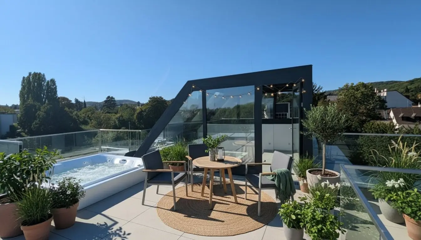 Penthouse with sensational Vienna view - Living over two levels with private roof terrace