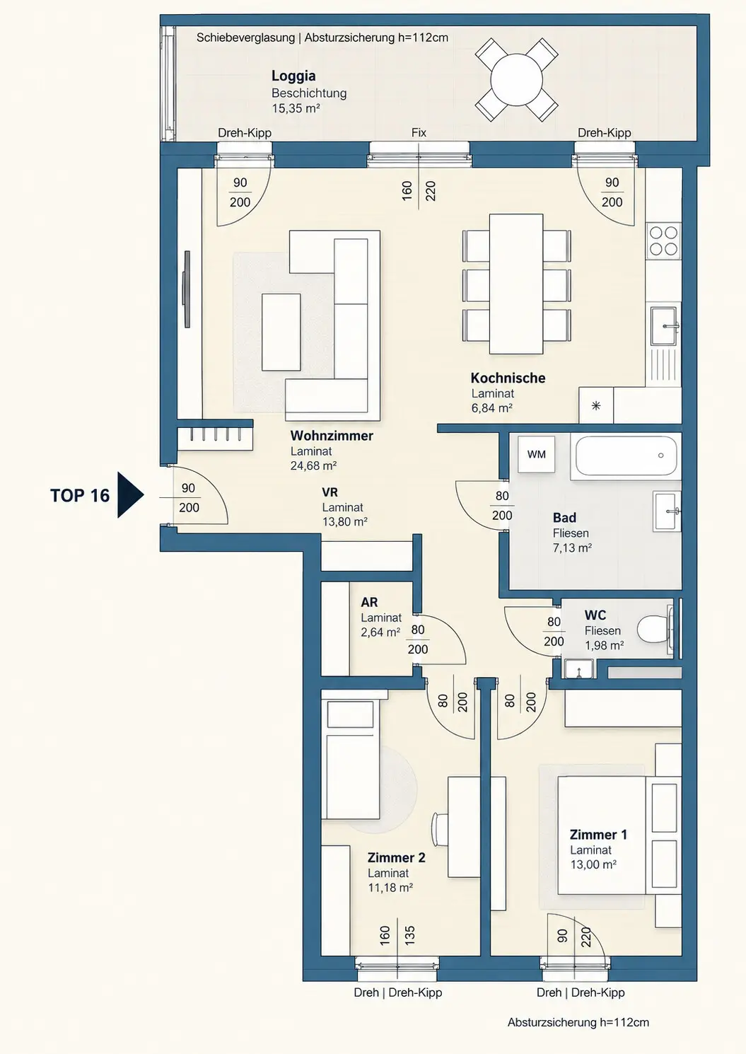 Helle Wohnung mit Loggia und sehr guter Verkehrsanbindung