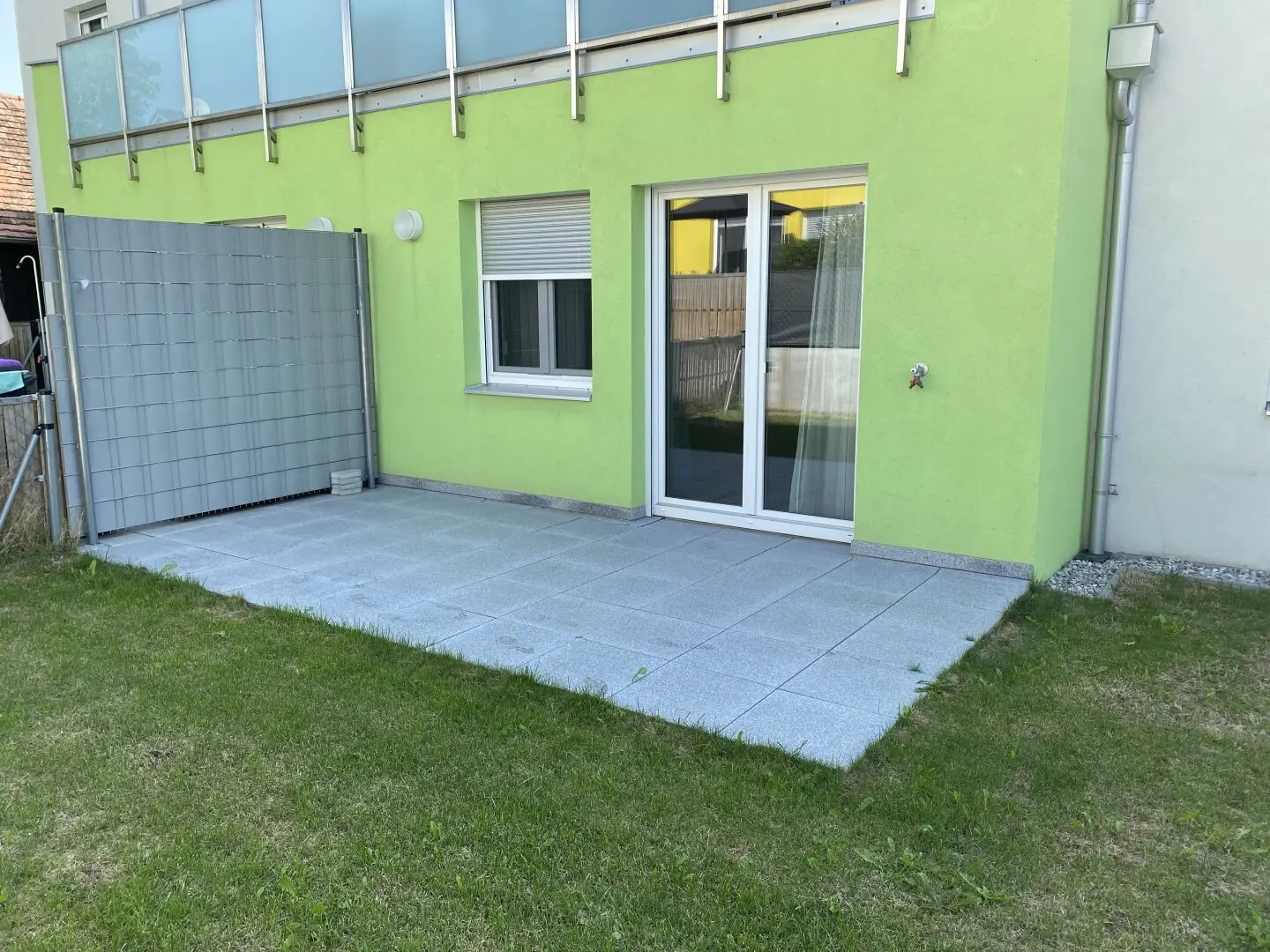 Garden apartment including fitted kitchen, carport and large cellar compartment