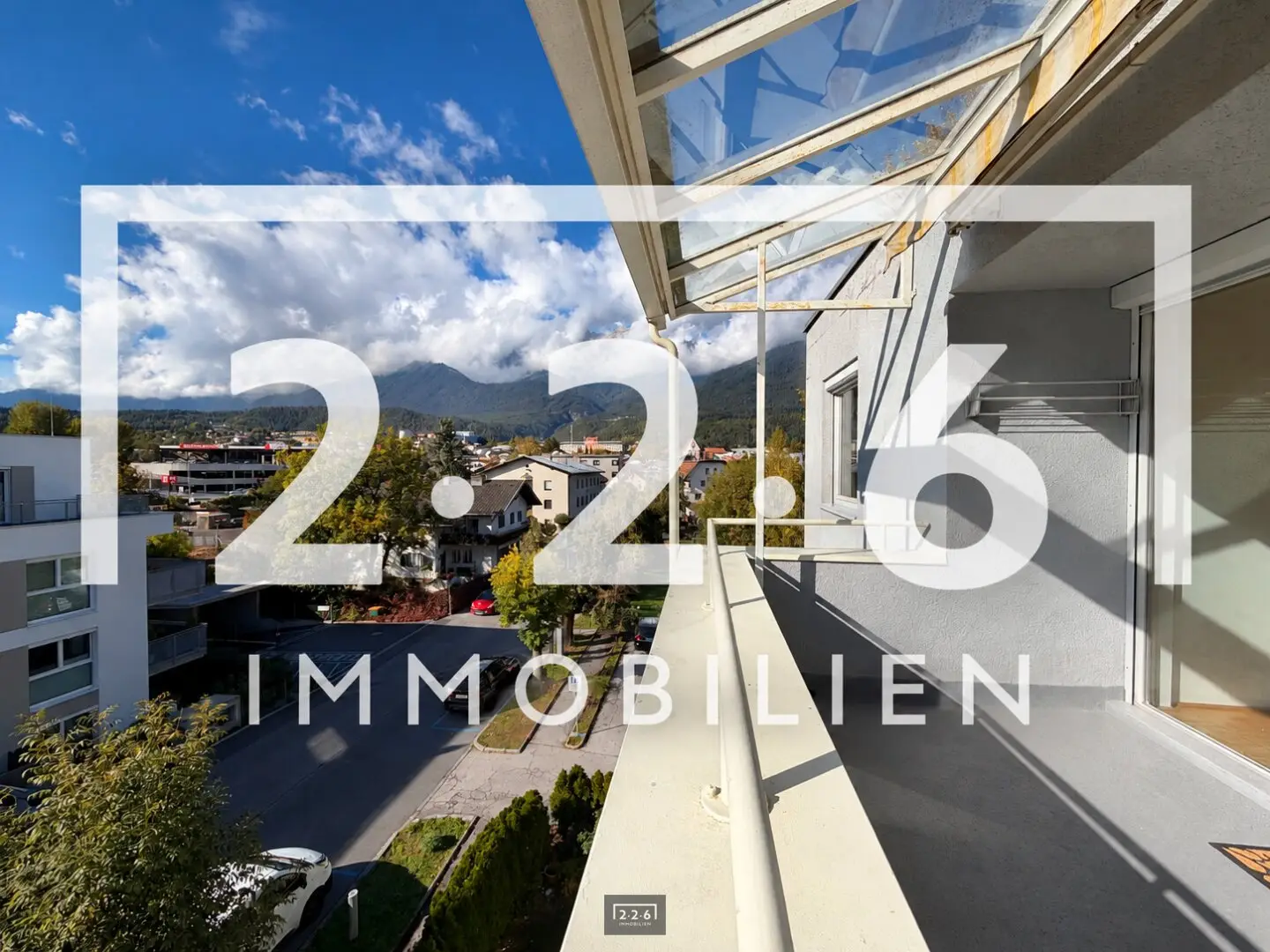 226 IMMOBILIEN: Zentrumsnahes Wohnen in Telfs | 2-Zimmer-Wohnung / 65 m² / Westloggia + Nordostterrasse / TG-AP