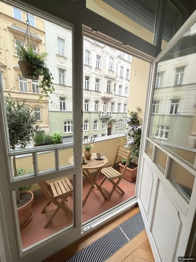 UNBEFRISTET! Repräsentative 4-Zimmer Altbauwohnung mit Loggia und Balkon Nähe The Mall!