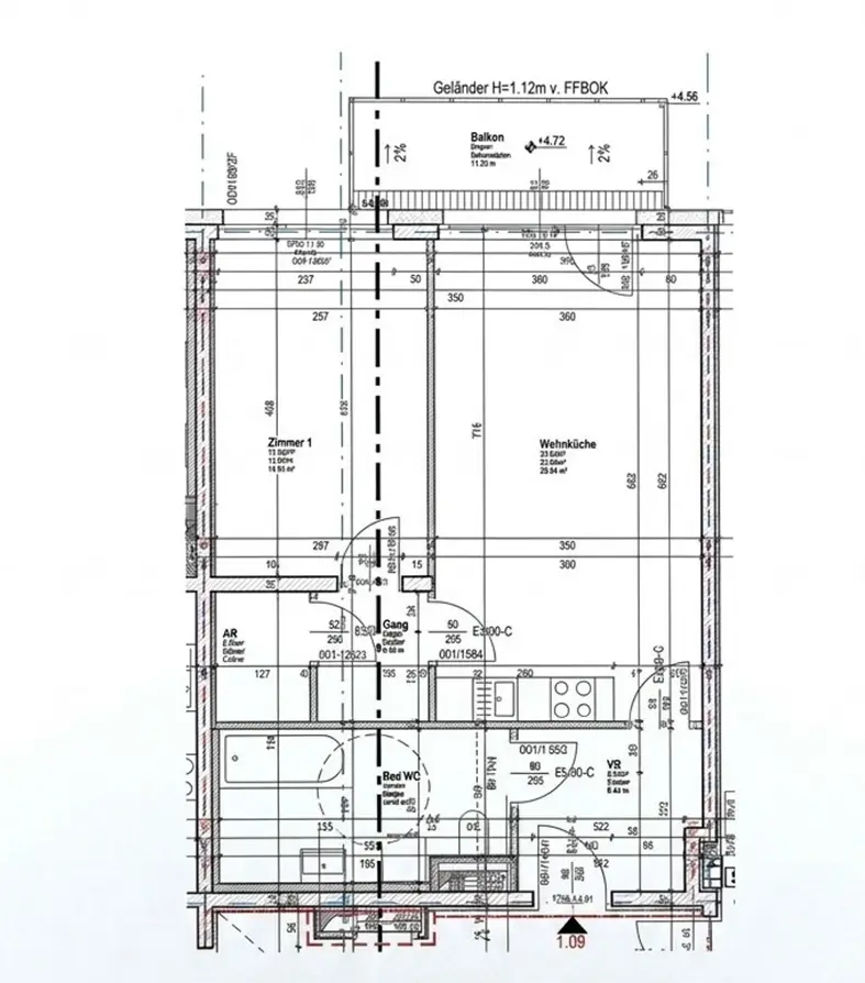 Modern apartment with balcony near Citypark