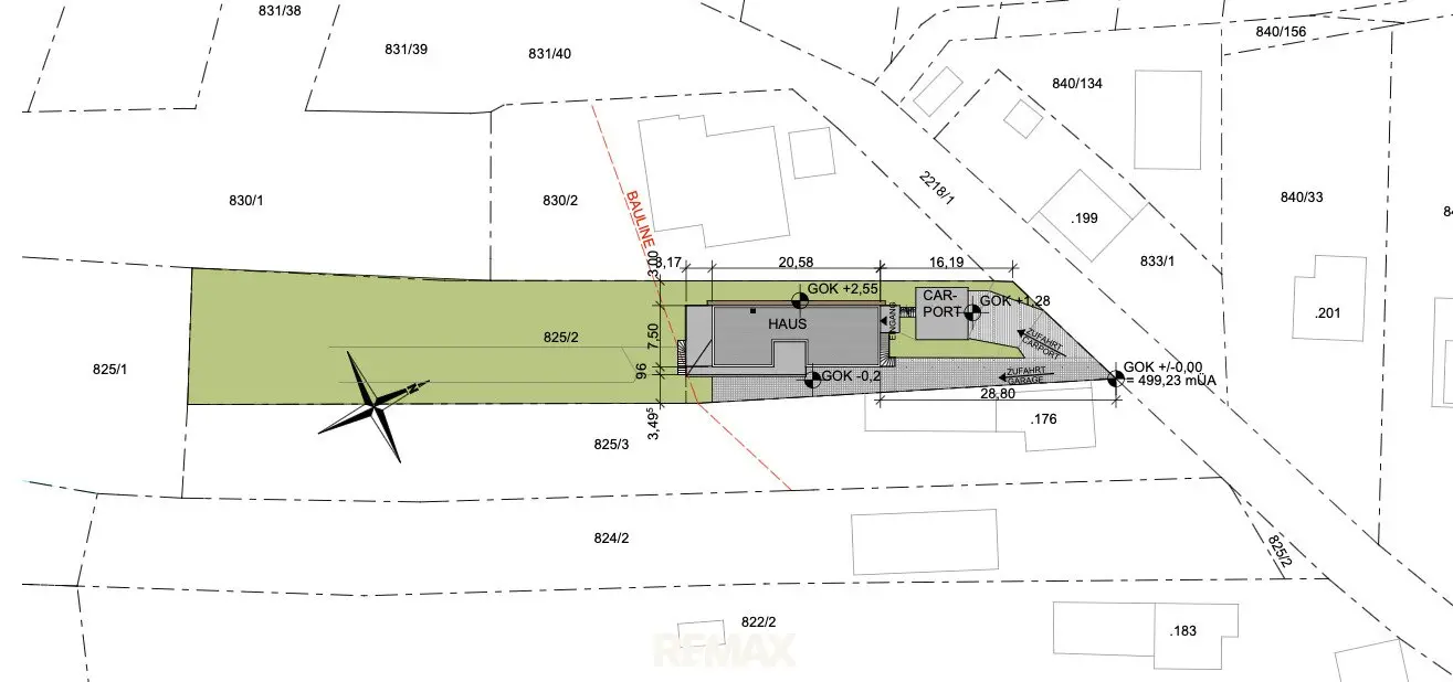 Lageplan Einfamilienhaus