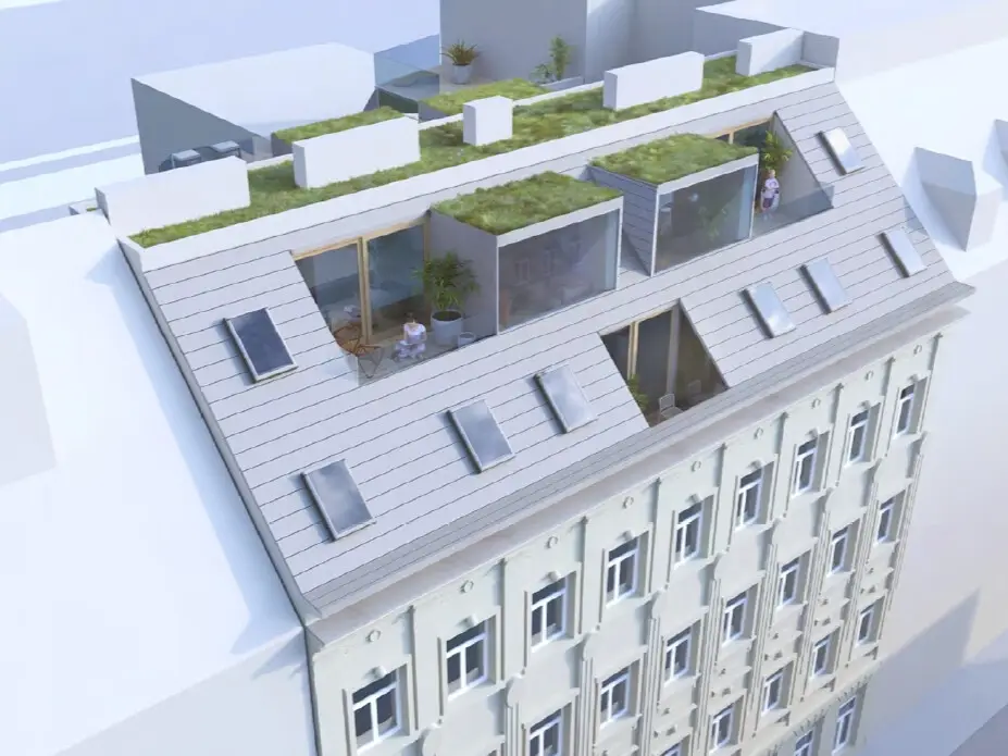 Attic apartment with development potential in established period buildings